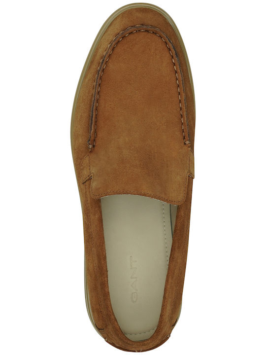 Boery Δερμάτινα Ανδρικά Loafers σε Καφέ Χρώμα