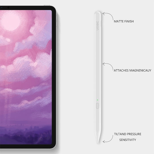 Techsuit AX10 Digital Touch Pen mit Palm Rejection für iPad in Weiß Farbe