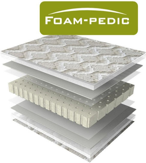 Extra Strom Matratzentopper Foam Pedic Halb-Doppel Schaumstoff 120x190x5cm