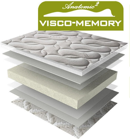 Extra Strom Mattress Topper Visco Memory Single Memory Foam with Elastic Straps 100x190x5cm