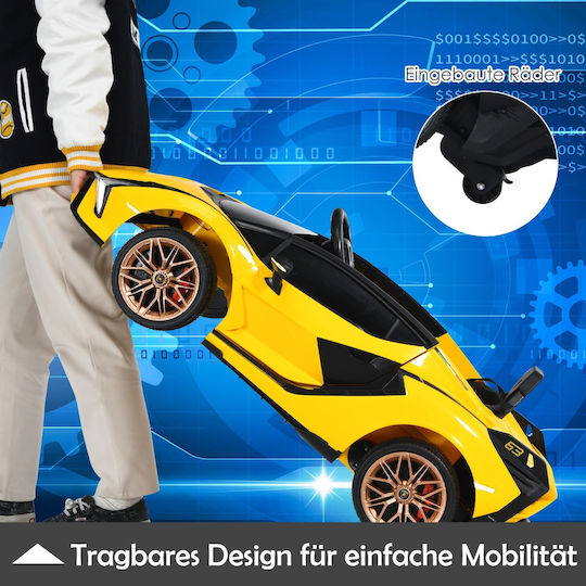 Kinder Auto Einsitzer mit Fernbedienung 12 Volt Gelb