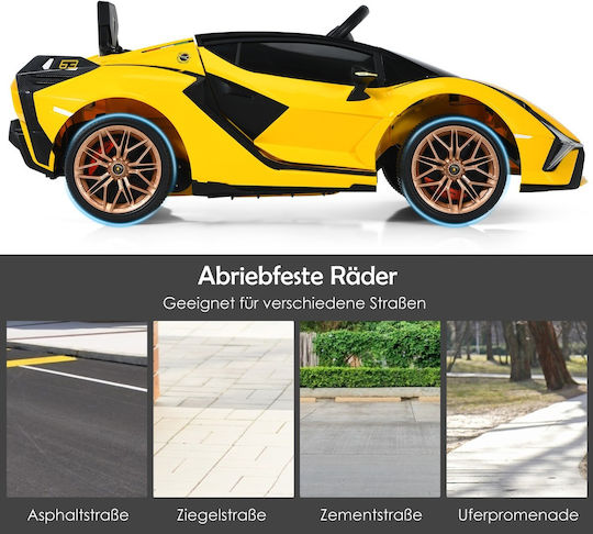 Kinder Auto Einsitzer mit Fernbedienung 12 Volt Gelb