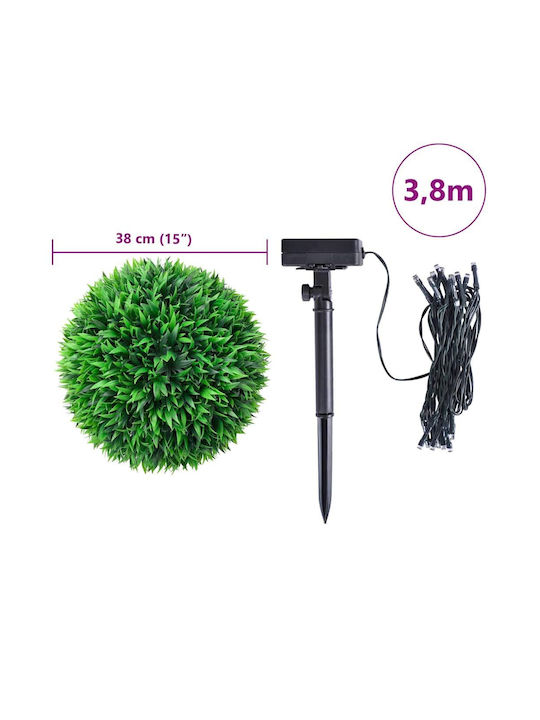 Buxus in Topfpflanze 38cm mit LED 2 Stück vidaXL