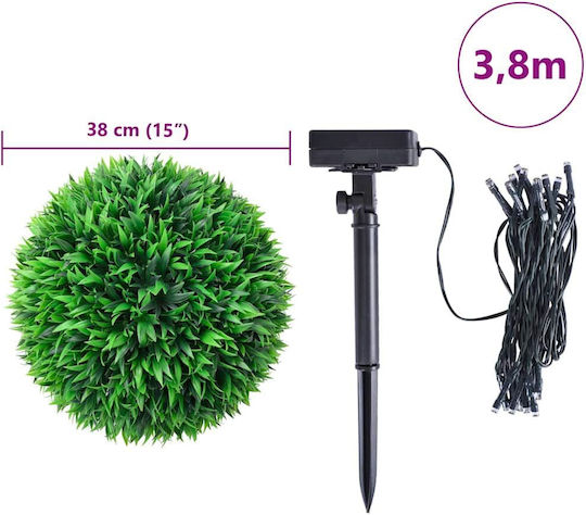 Buxus in Topfpflanze 38cm mit LED 2 Stück vidaXL
