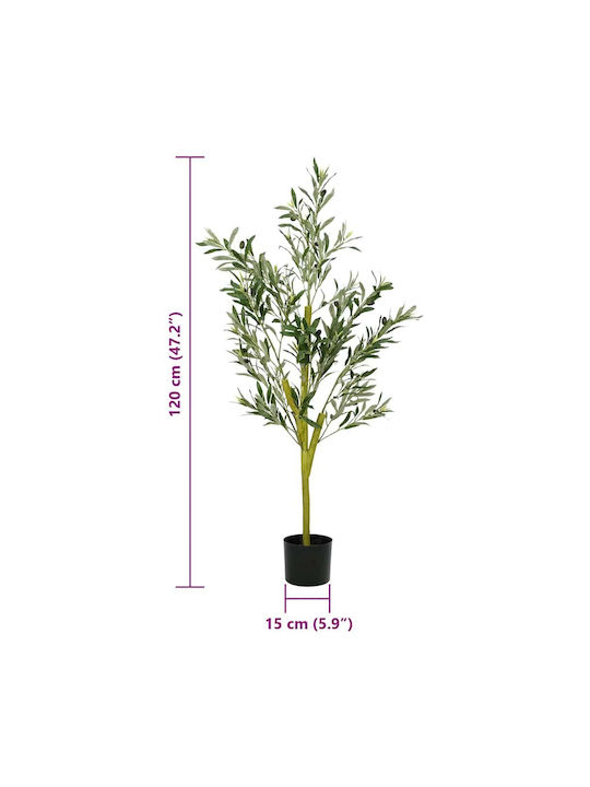 Arbore Artificial de Exterior Olive Green 120cm vidaXL