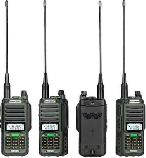 Baofeng Uv98-pro Ασύρματος Πομποδέκτης UHF/VHF 8W με Μονόχρωμη Οθόνη Σε Πράσινο Χρώμα