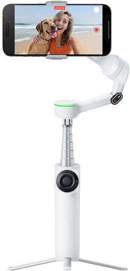Insta360 Flow 2 Pro Creator Kit Gimbal за мобилни телефони с 3-осов стабилизатор и 10 часа работа Бял