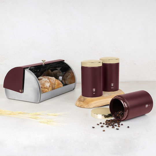 Berlinger Haus Brotkasten mit Deckel Inox Braun 38.5x28x18.5cm