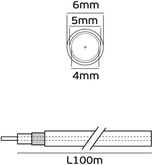 VK Lighting Kabel RJ-59 Unterminiert 1m (00174-039255) 1Stück