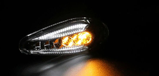 Косо чифт предни LED мигачи He045201 прозрачен обектив 1 бр
