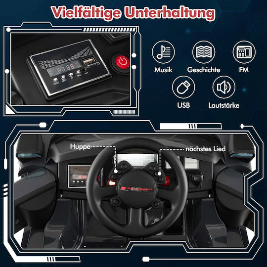 Kinder Auto Einsitzer mit Fernbedienung Audi 12 Volt Gray