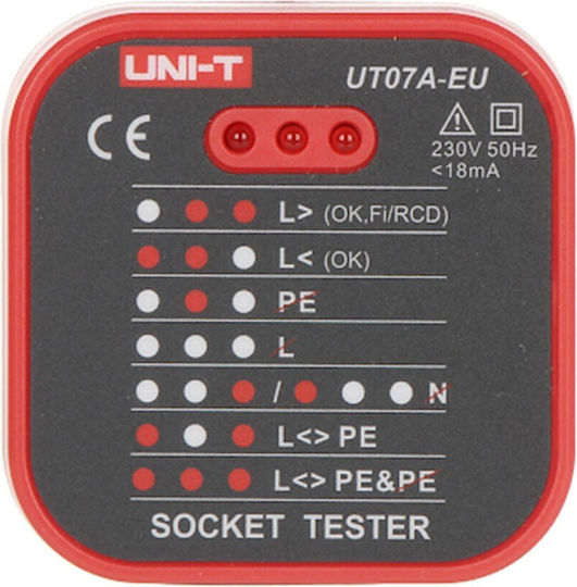 Uni-T UT07A-EU Tester Καλωδίων Ρεύματος