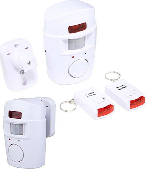 Rolinger Autonomous Wireless Alarm System with Motion Detector and 2 Remotes