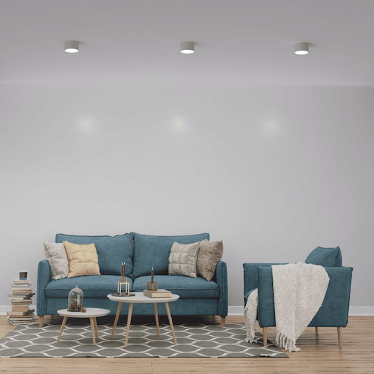 Eko Light Dixie Μονό Σποτ με Ντουί GX53 σε Λευκό Χρώμα