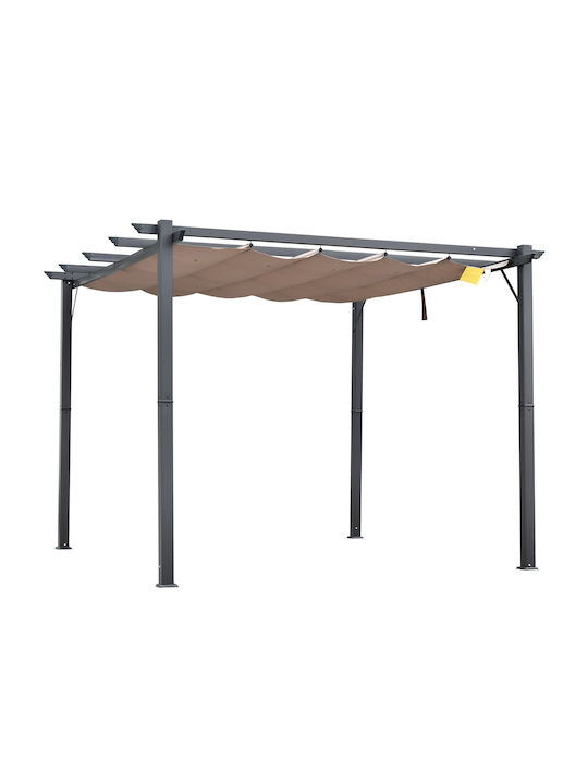Πέργκολα Κήπου 300x300cm Γκρι 84C-054BK Πέργκολα Κήπου 300x300cm Γκρι 84C-054BK
