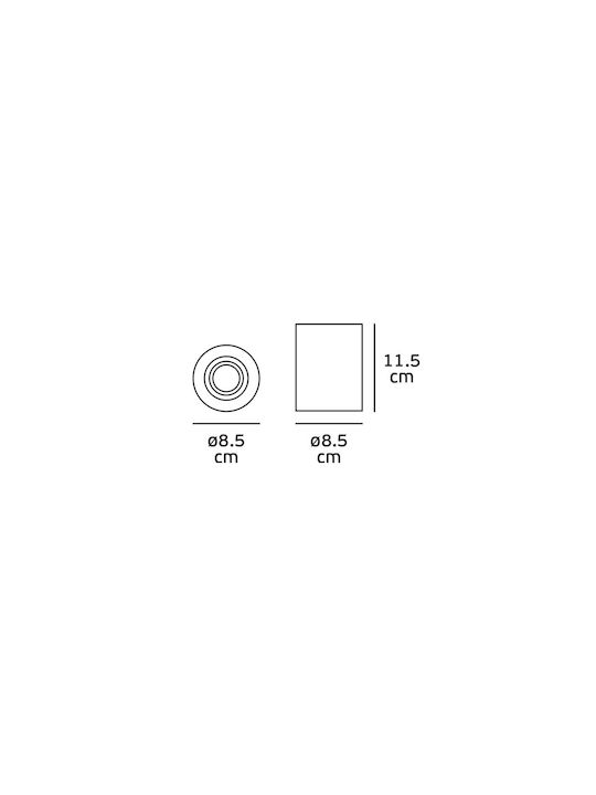 VK Lighting Single Spot with Socket GU10 in Copper Color