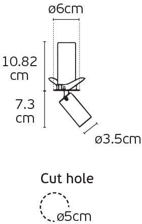 VK Lighting Monos LED Alb Cald Spot în Culoare Bronz