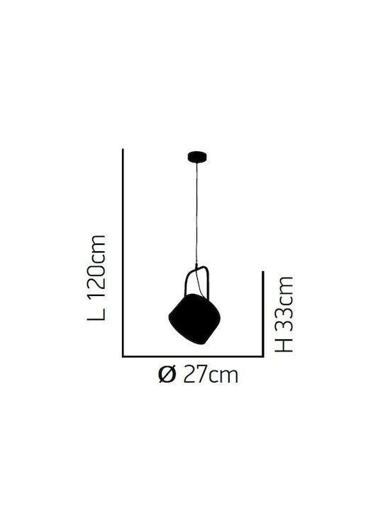 Home Lighting Archie Single Spot with Socket E27 in Copper Color