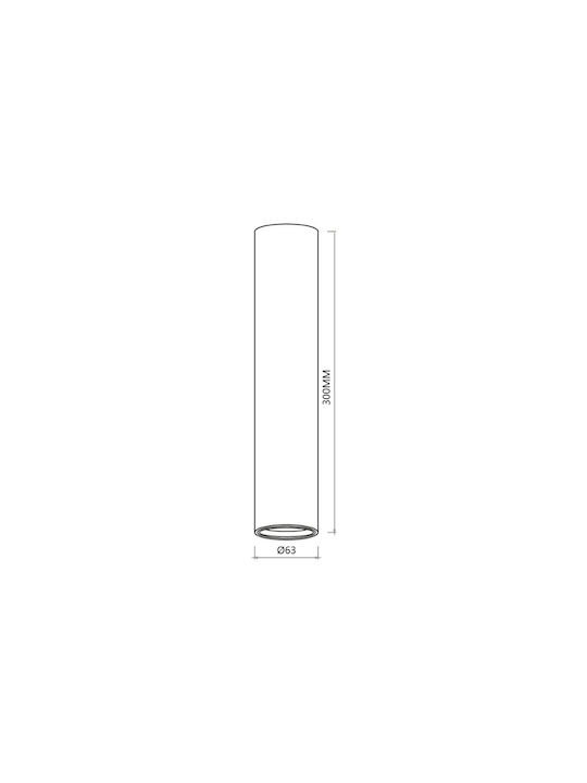 Eko Light Μονό Σποτ με Ντουί GU10 σε Χρυσό Χρώμα