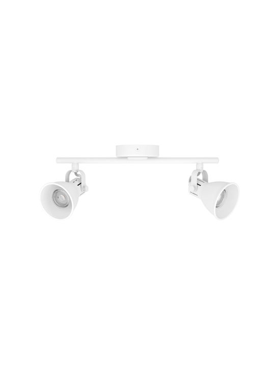 Eglo Seras 1 Double Spot with Socket GU10 in White Color