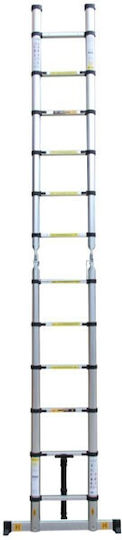 Prostep Telescopic Ladder Aluminum 6 of Steps with Maximum Height 3.9m