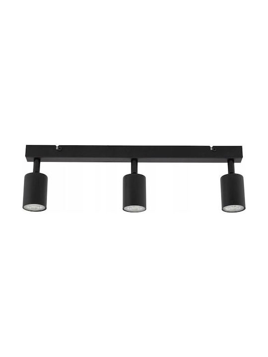 TK Lighting Σποτ με 10 Φώτα και με Ντουί GU10 σε Μαύρο Χρώμα