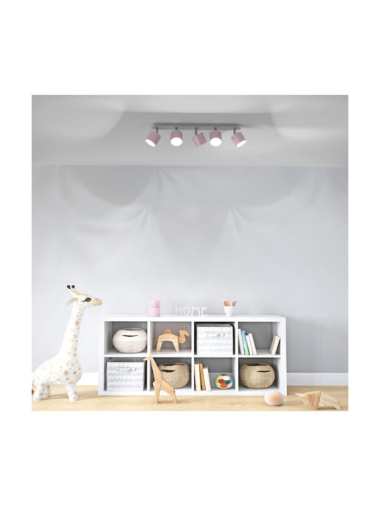 Eko Light Dixie Спот с 5 Светлини и с Цокъл null в Розов Цвят