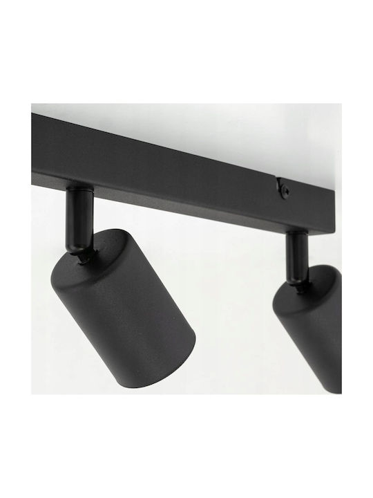 TK Lighting Σποτ με 10 Φώτα και με Ντουί GU10 σε Μαύρο Χρώμα