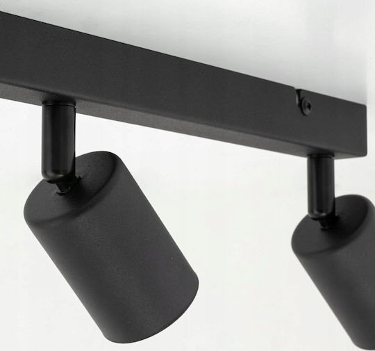 TK Lighting Σποτ με 10 Φώτα και με Ντουί GU10 σε Μαύρο Χρώμα