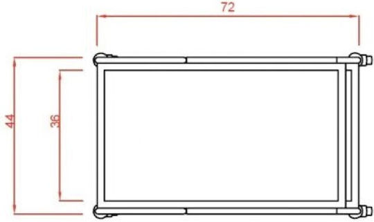 Weelko Τροχήλατο Τραπεζάκι Ιματισμού Π74xΒ44xΥ91cm Mobile 1031