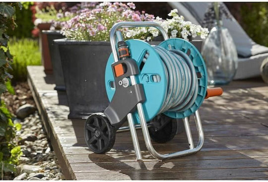 Gardena Classic Aquaroll Wheeled Garden Hose Reel for Hose up to 40m with Rewind Handle