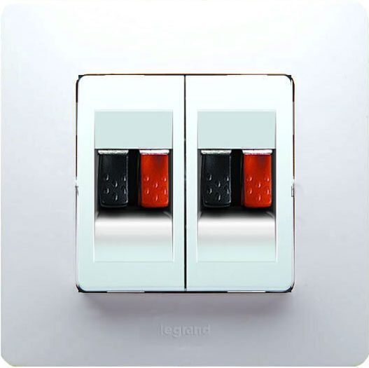 Legrand Niloe Front Audio & Video Speakers Socket White Διπλός 764581