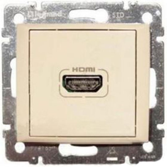 Legrand Valena Πρίζα HDMI χωρίς Πλαίσιο σε Μπεζ χρώμα 774185