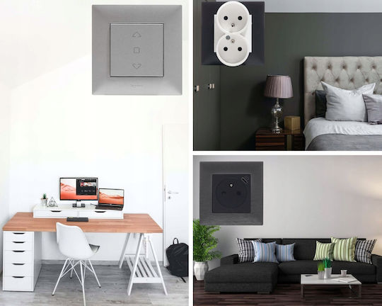 Legrand Μηχανισμός Πρίζας σε Μαύρο χρώμα 863585