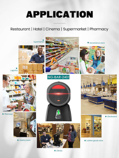 NG Präsentation Scanner mit 2D- und QR-Barcode-Lesefunktion