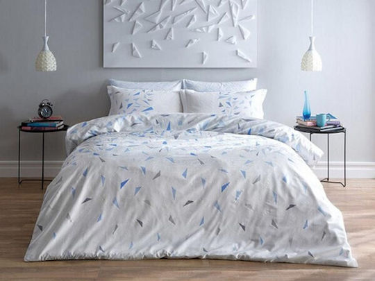 Tac Set Huse Pentru Pilote 200x220cm Dublă Cu 4 Fețe De Pernă & 1 Cearșaf Crystal
