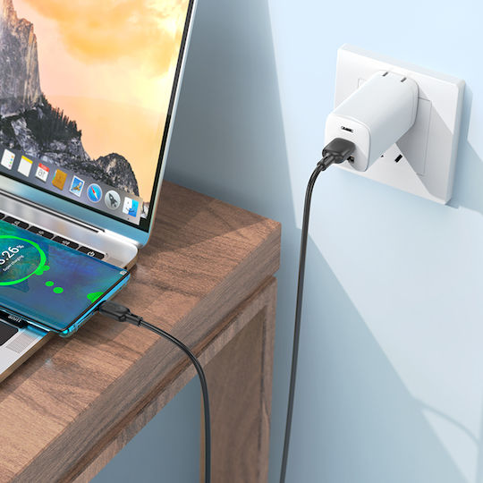Borofone USB 2.0 Cable USB-C male - USB-A 18W Μαύρο 1m 2364