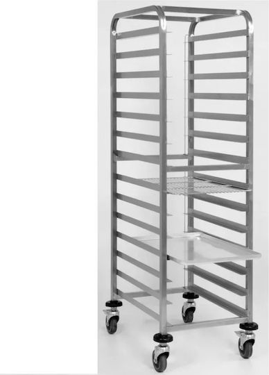 Yuksel Küchenwagen für gewerbliche Küche für 17 Tabletts H172xB38xT52cm