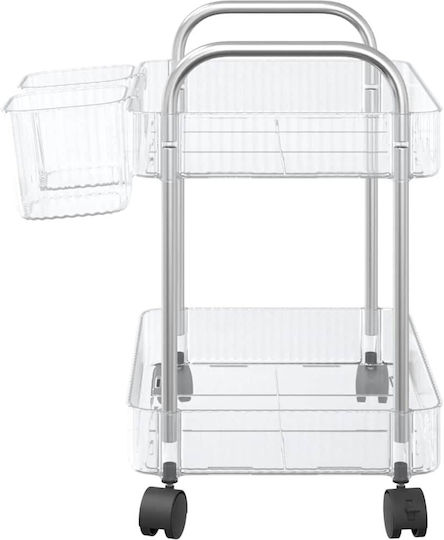 vidaXL Commercial Kitchen Food Cart H43.5xW37xD28cm