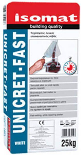 Isomat Σοβάς Plaster Fillers Unicret-Fast Quick-setting White Plaster 25kg 25kg