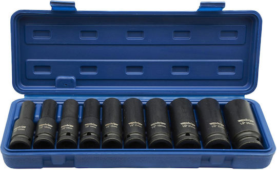 Adler Căpăcei Torx Lungi cu Patrat de Prindere 1/2" Set 10buc