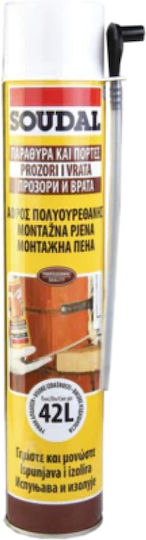 Soudal ​Παράθυρα & Πόρτες Αφρός Πολυουρεθάνης Πιστολιού 750ml