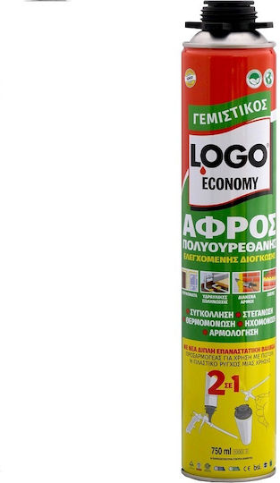 Logo Economy 2σε1 Αφρός Πολυουρεθάνης Χειρός Ελεγχόμενης Διόγκωσης 300ml