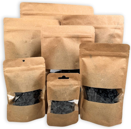 Domani Lebensmittelverpackungstaschen Papier Kraft 100 Stück 34x25cm