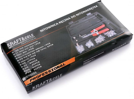 Kraft & Dele Set Πριτσιναδόρος M3-M8 mit Nieten KD10555 Nietpistole Waffe M3-M8 Elektrische Gitarren