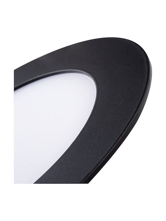 Kanlux Round Metallic Recessed Spot with Integrated LED and Warm White Light Black 1pcs