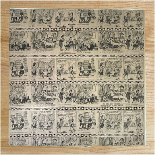 Alte Fotos Tischtuch Braun 80x80cm. 400Stück
