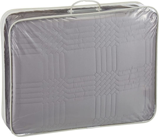 Tac Module Cuvertură Semi-dublu din Poliester Gri 180x240cm