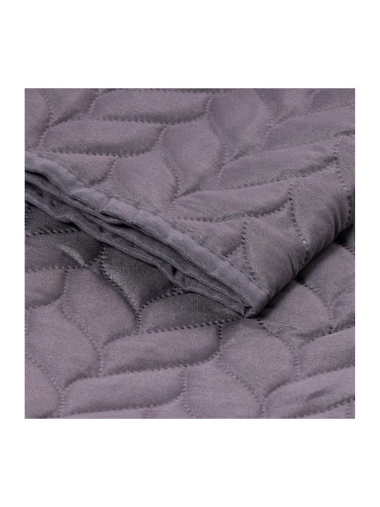 Tac Σετ Κουβερλί King Size από Πολυεστέρα Anthracite Gray 250x260cm