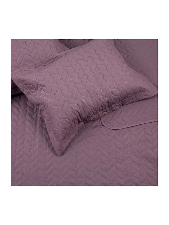 Tac Σετ Κουβερλί King Size από Πολυεστέρα Purple 250x260cm